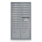 View 20 Door Standard 4C Mailbox with (2) Parcel Lockers